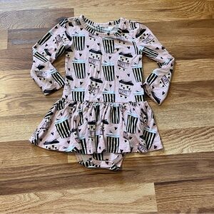 Posh Peanut PPL (Posh Pumpkin Latte) Twirl Bodysuit Dress Size 18-24 Month
